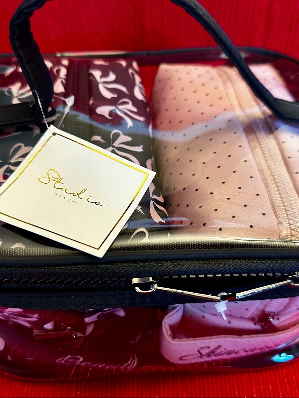 Studio Toiletry Travel Set Cosmetic Bag New